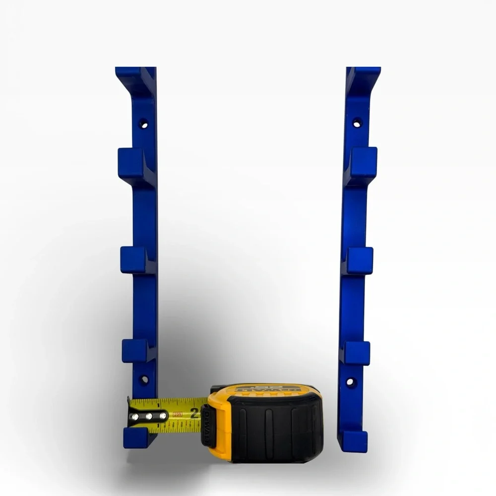 Two Wall Rack Hooks Blue Cast Iron